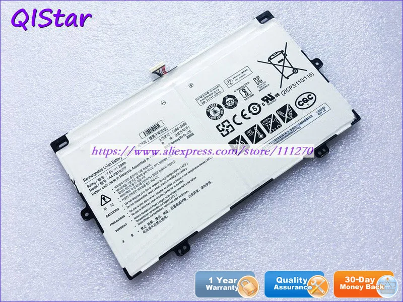 QISTAR 7,6 V 39Wh настоящий AA-PBTN2TP Аккумулятор для ноутбука samsung XE513C24-K01US XE510C24 XE513C24 ноутбук компьютер