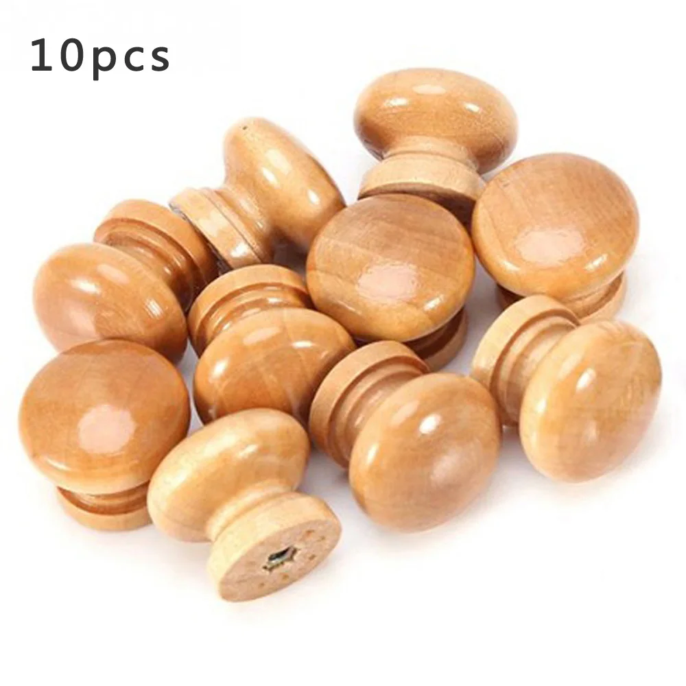 

10pcs/set Door Knobs Cupboard Furniture Handle Wooden Cabinet Drawer Pull Parts