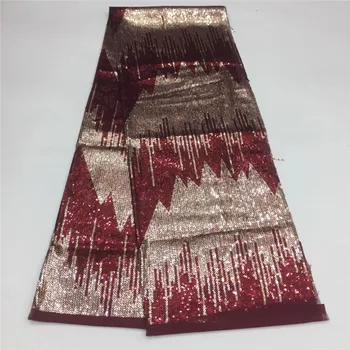 

Cassiel High Quality Nigerian Lace Fabrics African Sequins Lace Fabric Latest Bridal Tulle Lace Fabrics for Wedding Party Dress