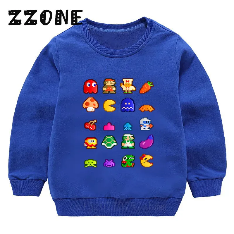 5223E-Blue Забавный детский свитер с героями мультфильма «Человек-паук», «есть призрак» детские толстовки хлопковый пуловер для малышей топы для девочек и мальчиков, осенняя одежда KYT5223 - Цвет: 5223E-Blue