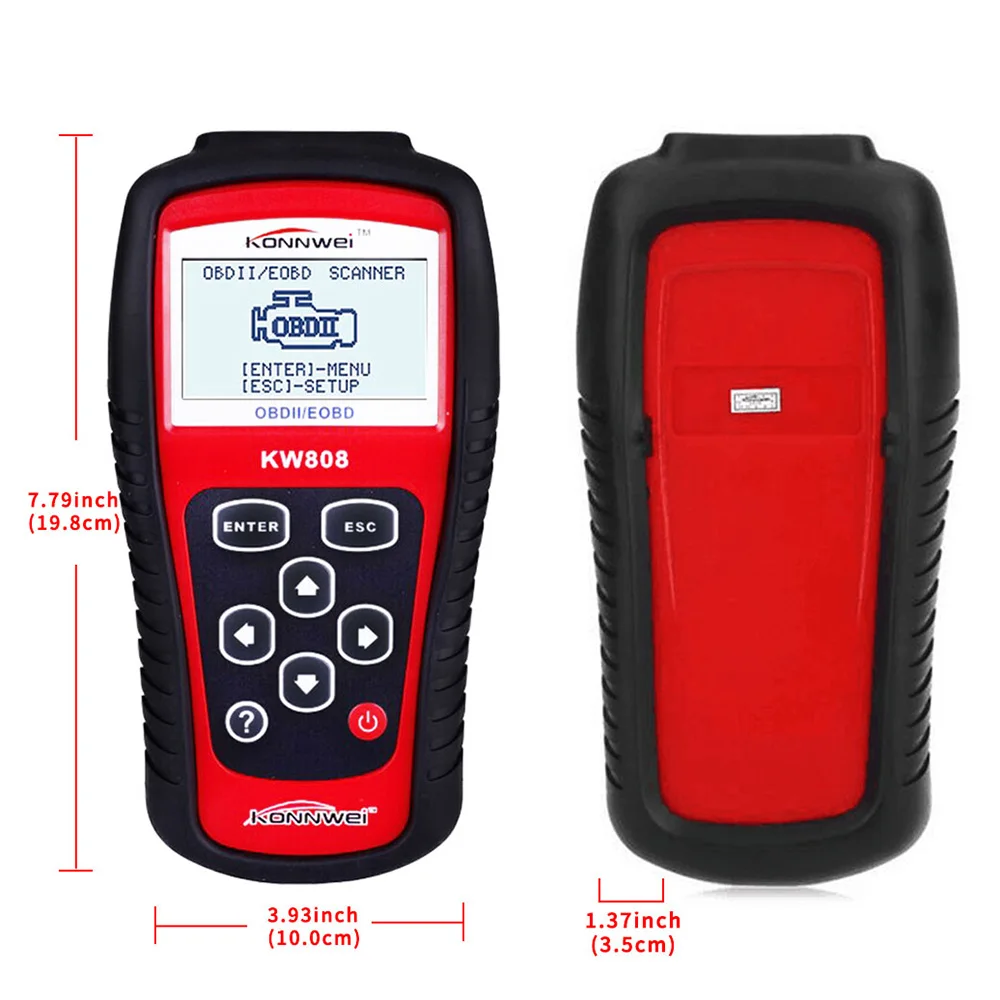 KONNWEI KW808 OBDII/EOBD считыватель кодов автомобилей и автоматический сканер декодер обнаружения автомобиля