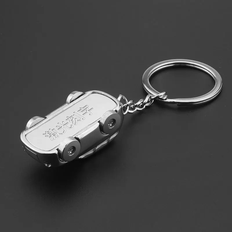 Metal Keychains Germany Four Wheel Rotation SUV Small Car Metal Model Keychain Pendant Car Small Gifts