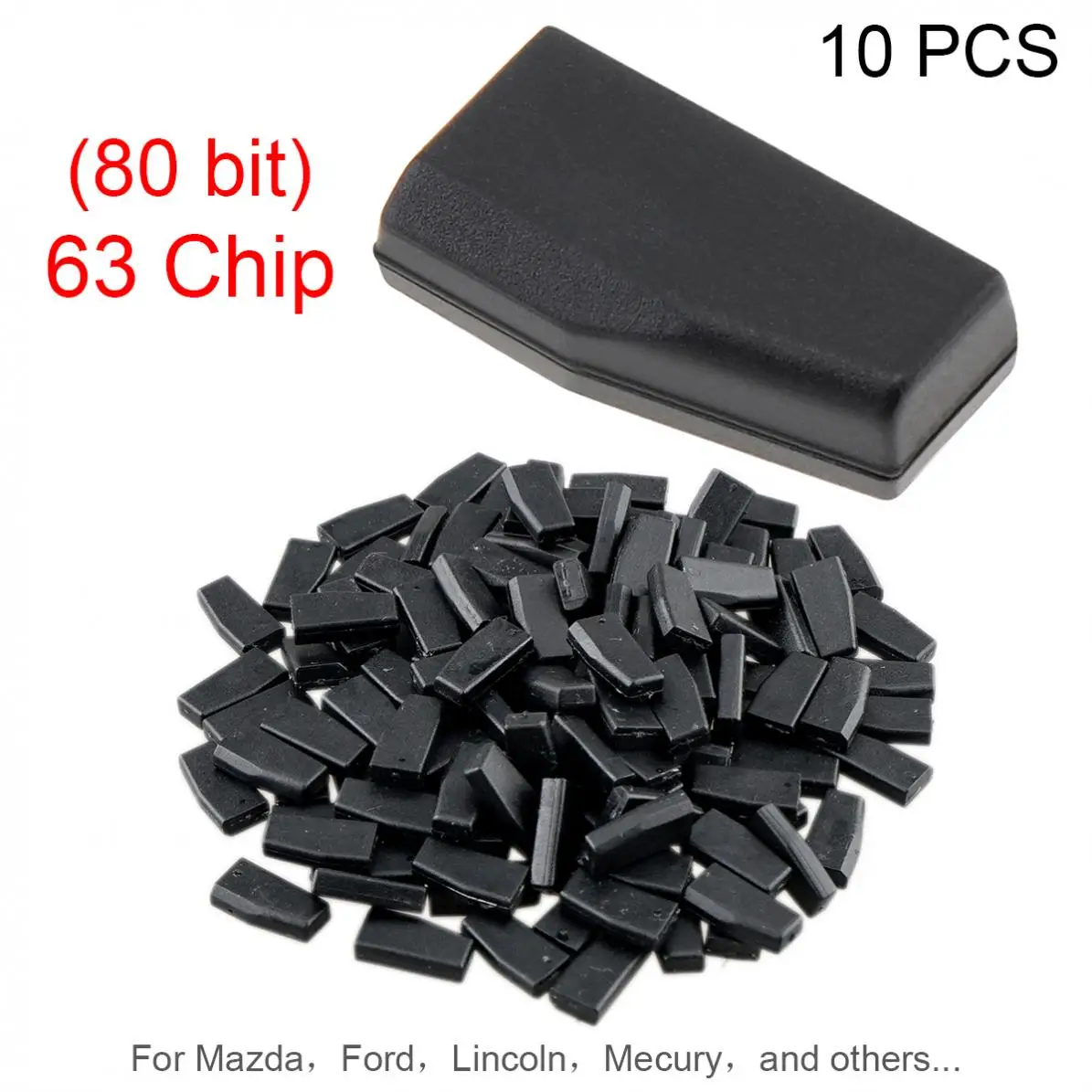 

10pcs Blank 4D63 80Bits Carbon Chip Car Key Transponder Chip Fit for Mazda Ford Lincoln Mecury