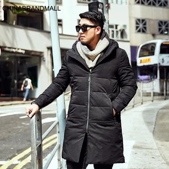 

super Fat Man Plus Fat Plus Loose Plus Velvet Medium Length Money Cotton-padded Jacket Coat Leisure Money Male