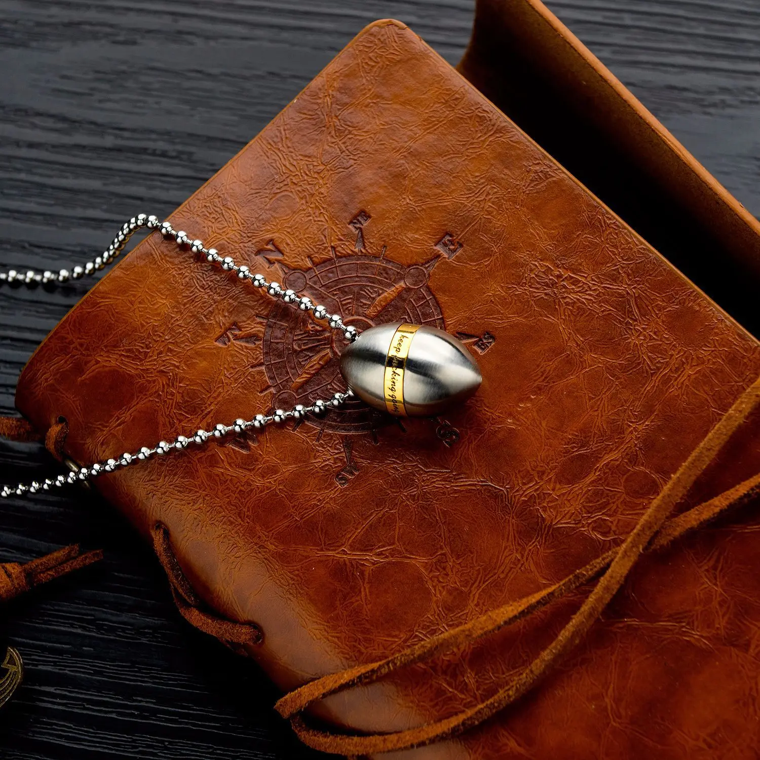 Мода Keep Bucking Going Inspiration титана стали ожерелье крутой круг Cremains кулон
