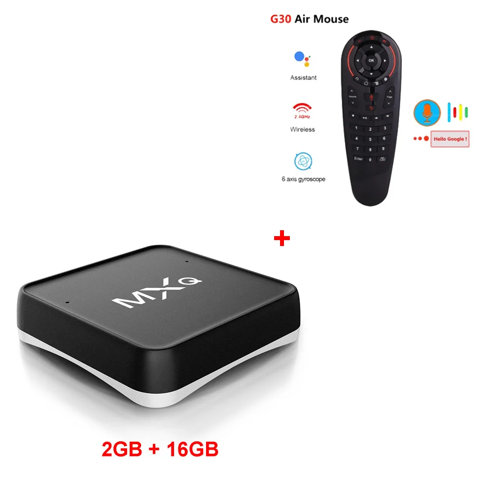S10X add G30 S10X MXQ Android 7,1 ТВ-бокс Amlogic S905X четырехъядерный 2 ГБ DDR3 16 Гб 4K HD телеприставка 2,4G 5G Wifi Поддержка USB2.0 Android Box - Цвет: S10X add G30