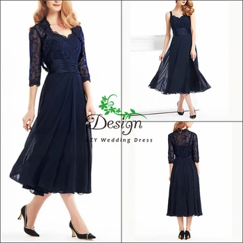 

Brown Chiffon Spaghetti Straps Custom-Made Mother Dress With jacket Custom-Made A-line Lace Chiffon Mother Of The Bride or Groom