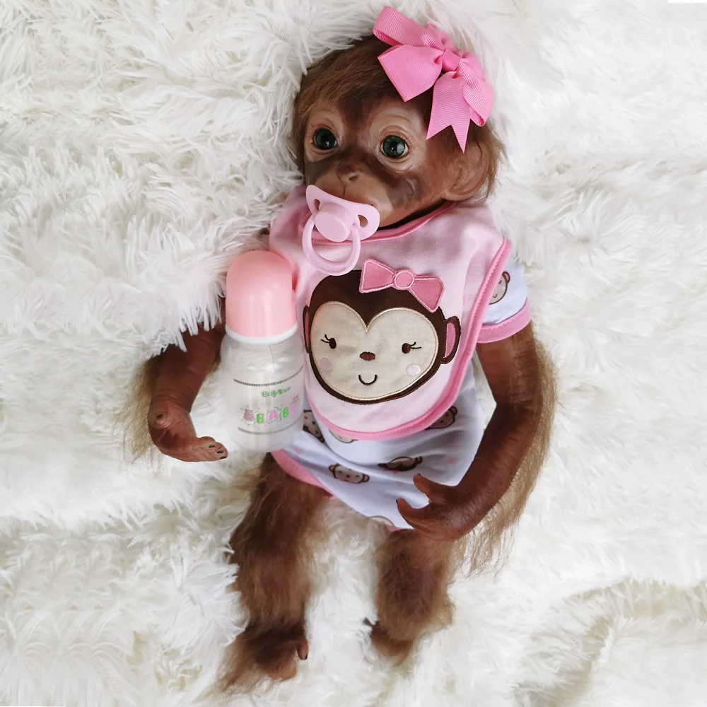 Ручная живопись Reborn Baby Doll Bebe Реалистичная живая обезьяна имитирующая ребенка
