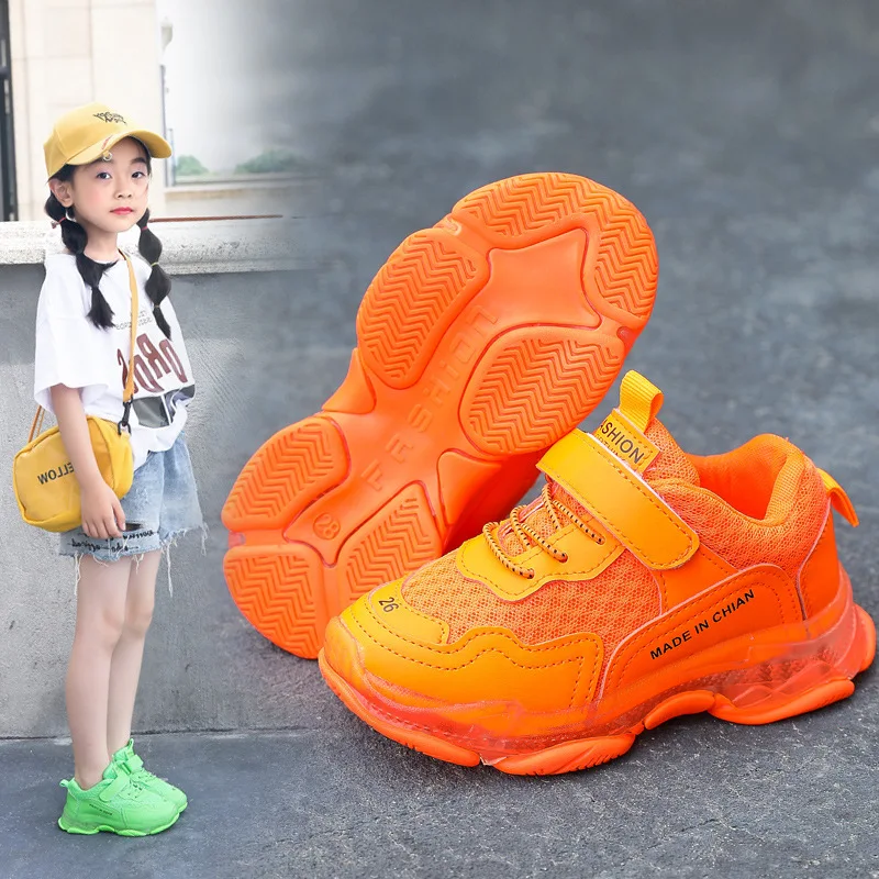 Красочные новые детские желе повседневная обувь дышащая обувь для девочек желе кроссовки Нескользящие Детские тапочки для малышей Теннисный подарок для детей