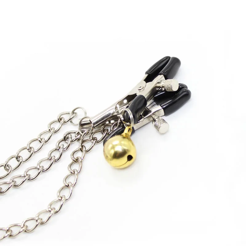 Sex Adult Game Matel Nipple Clamps Chain Bell Sex Furnitures For Couples Adult Game Breast Clip