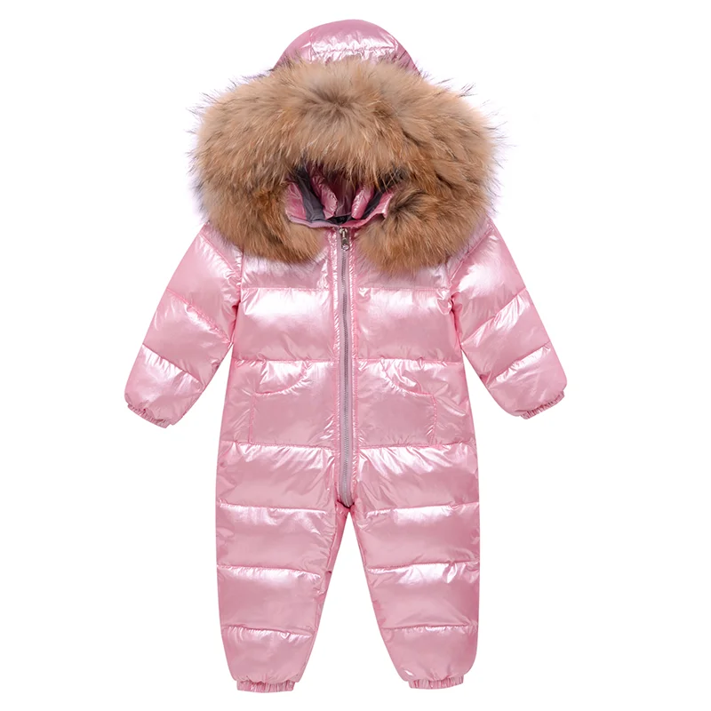 Kids Jackets Winter Snow Overalls Baby Wear Snowsuit Duck Down Jacket Girl Coat Boy Jumpsuit