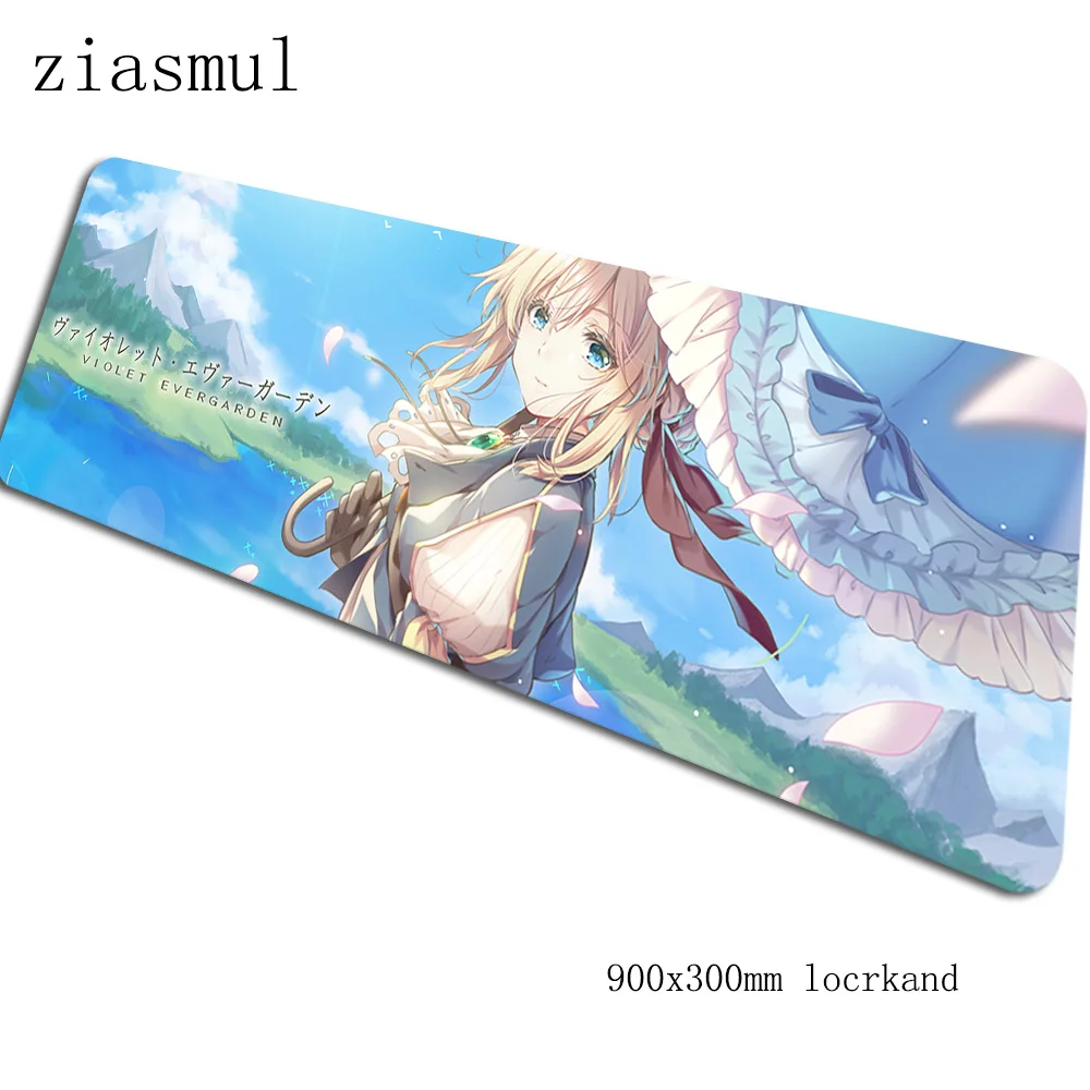 Violet evergarden коврик для мыши 900x300x3 мм коврики для мыши Новое поступление игровой коврик для мыши геймер толстые персонализированные коврики для мыши Клавиатура - Цвет: Size 900x300x3mm