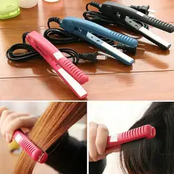 Профессиональная портативная Керамическая Мини утюжок выпрямитель для волос шина нескользящий Дизайн Инструменты для укладки волос для