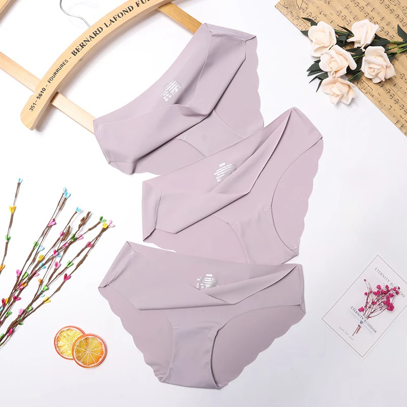 style 11 3 шт./лот, бесшовные трусики, комплект нижнего белья, женское комфортное нижнее белье, одноцветные хлопковые трусики со средней талией, женские трусы, нижнее белье - Цвет: style 11
