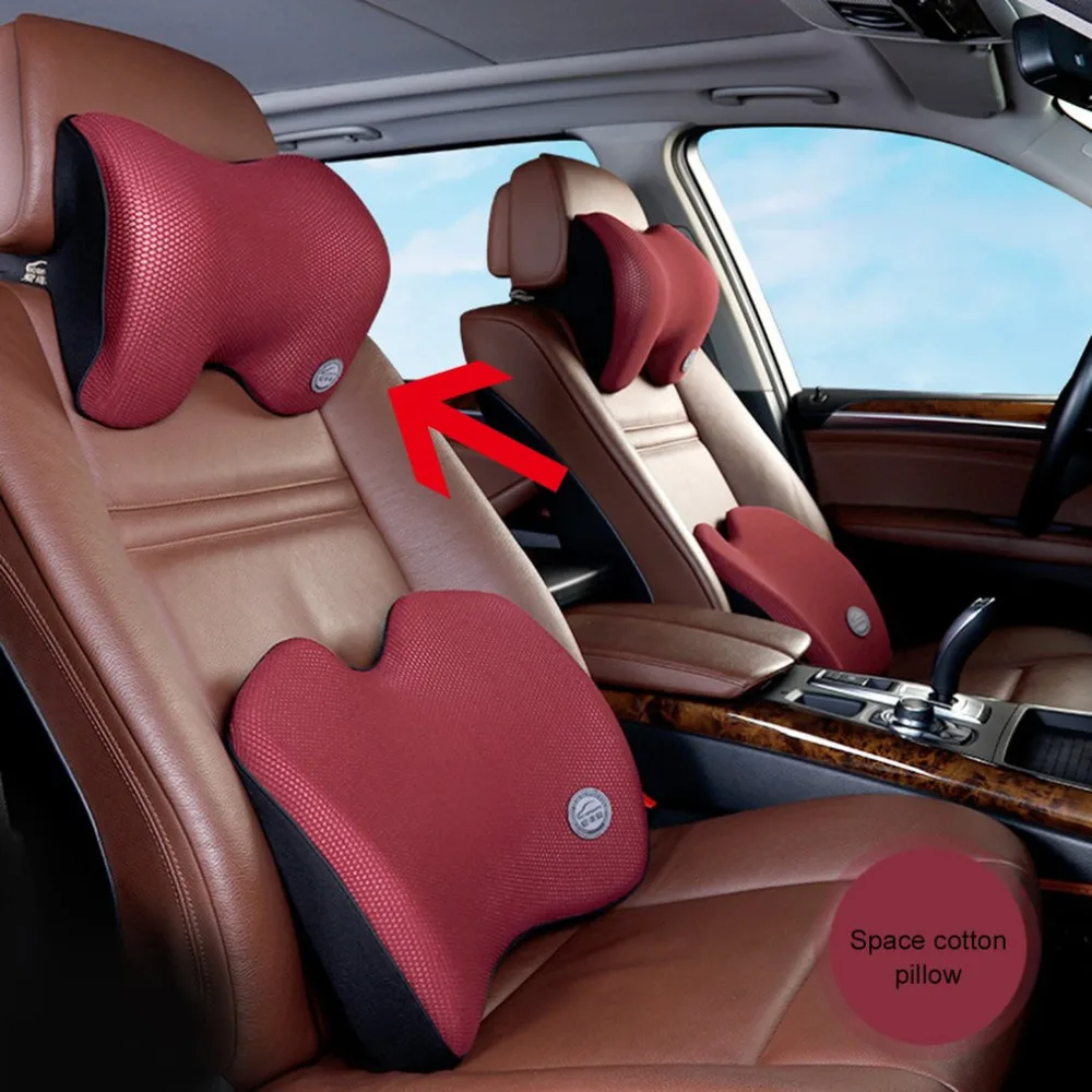 ICAROOM Автомобильная подушка 3D космическая память хлопковая подушка для шеи универсальная подушка для автомобильного кресла поддержка подголовника Подушка c