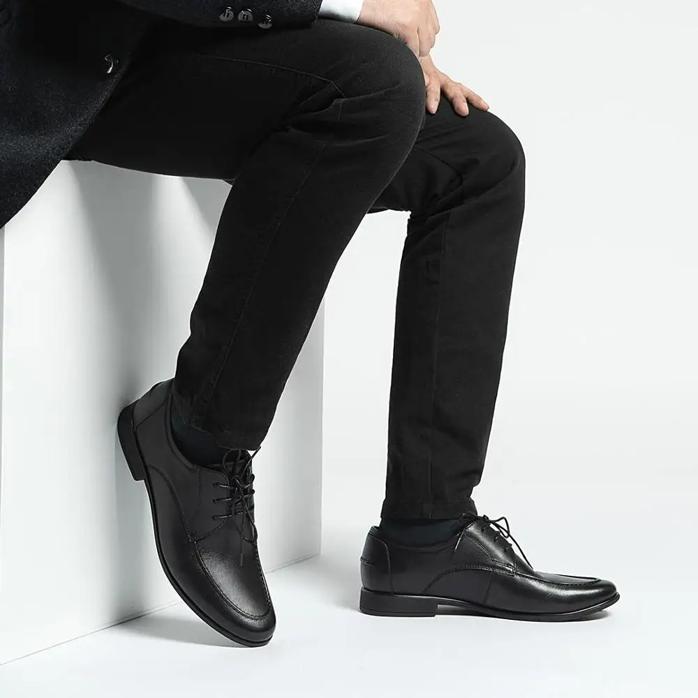  Xiaomi qimian Men's casual leather shoes Soft Nappa cowhide Soft elastic comfortable sole Flat Clas