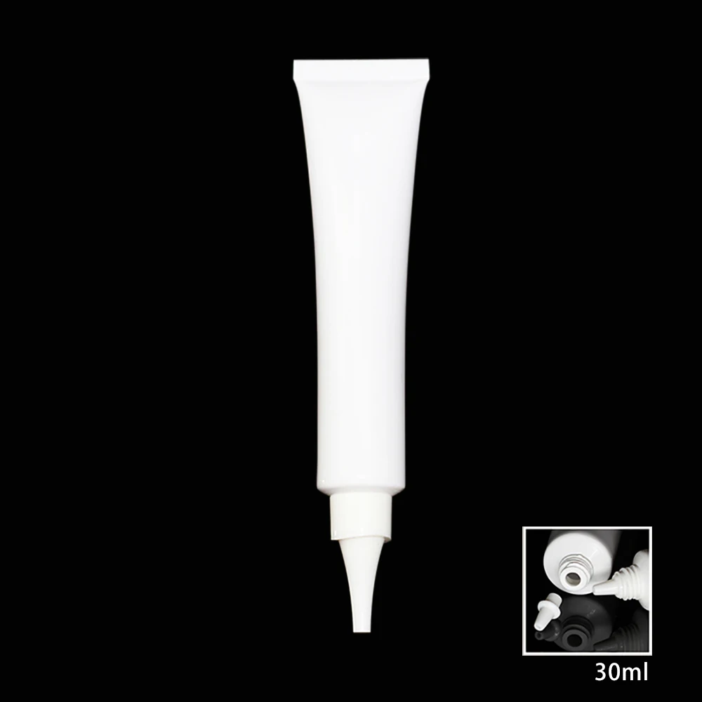 White 30ml Eye Cream Oils Soft Tube Cosmetic with Gold/Silver/White Ingot cover 100pcs for sale