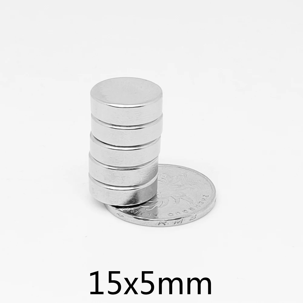 5/10/20/30/50PCS 15×5 Powerful Strong Magnet Disc 15mmx5mm Permanent Neodymium Magnets 15x5mm Round Search Magnet15*5 mm N35