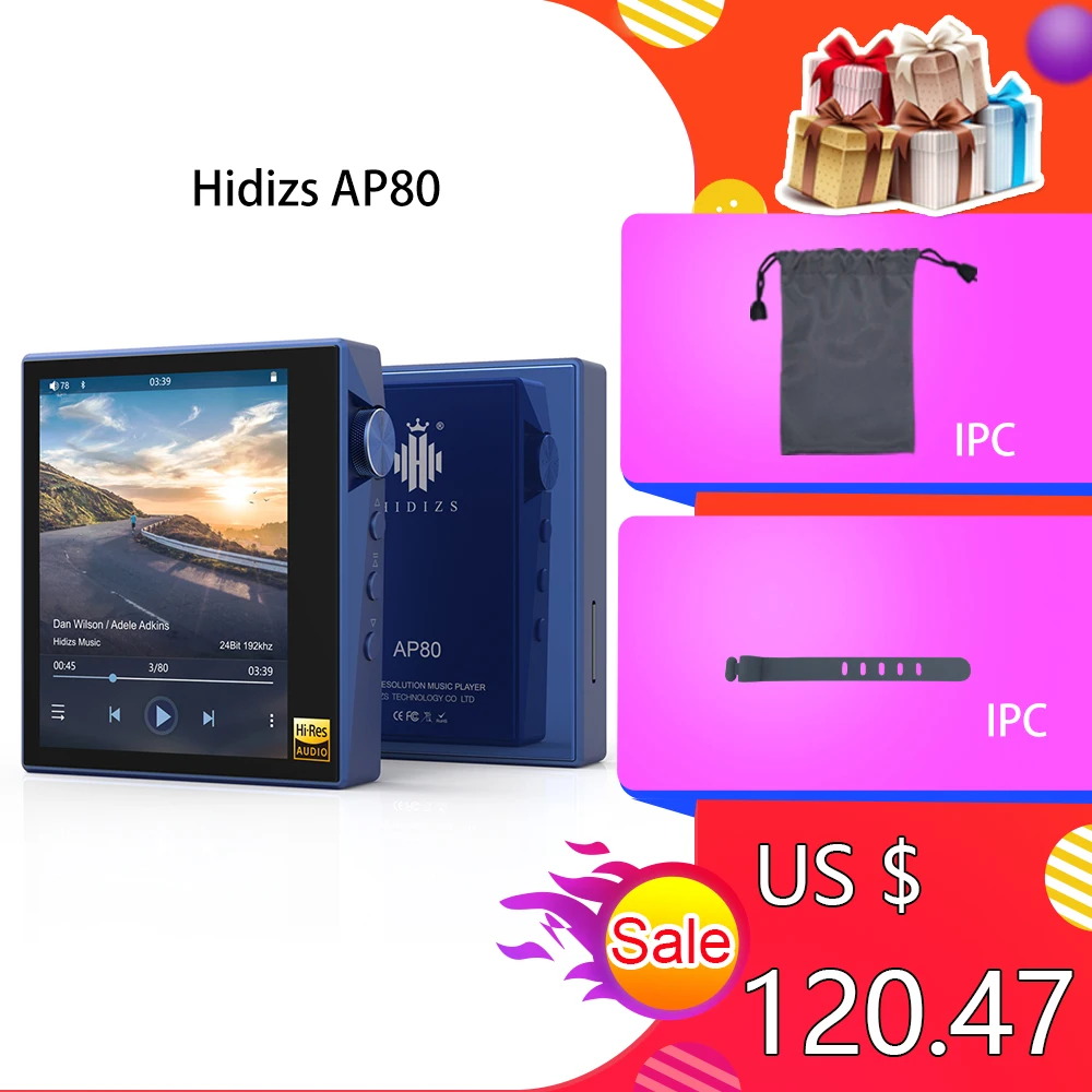 Mp3 плееры Hidizs AP80 Hi Res Bluetooth HIFI Music ES9218P LDAC USB DAC DSD 64/128 FM Radio HibyLink FLAC DAP|MP3-плееры| |