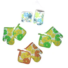 Лидер продаж 2 шт./компл. предохранительная перчатка коврик Подставка под горячую посуду теплозащитные микроволновая печь из хлопка без рукавов, протектор Кухня формочки для выпекания кексов, TI99