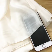 Шелк ткань тонкий атлас Шармез, цвет: BIEGE-WHITE, ширина: 90 см, толщина: 9 мм, 2 м,#01