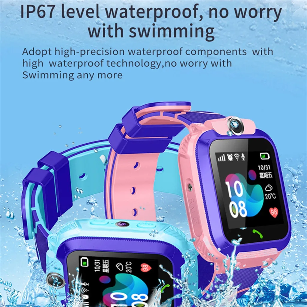  EPULA GPS Kids Smart Watch LBS Locator Tracker Smart Watch Telephone SOS Anti-Lost Waterproof Watch - 4000125457904