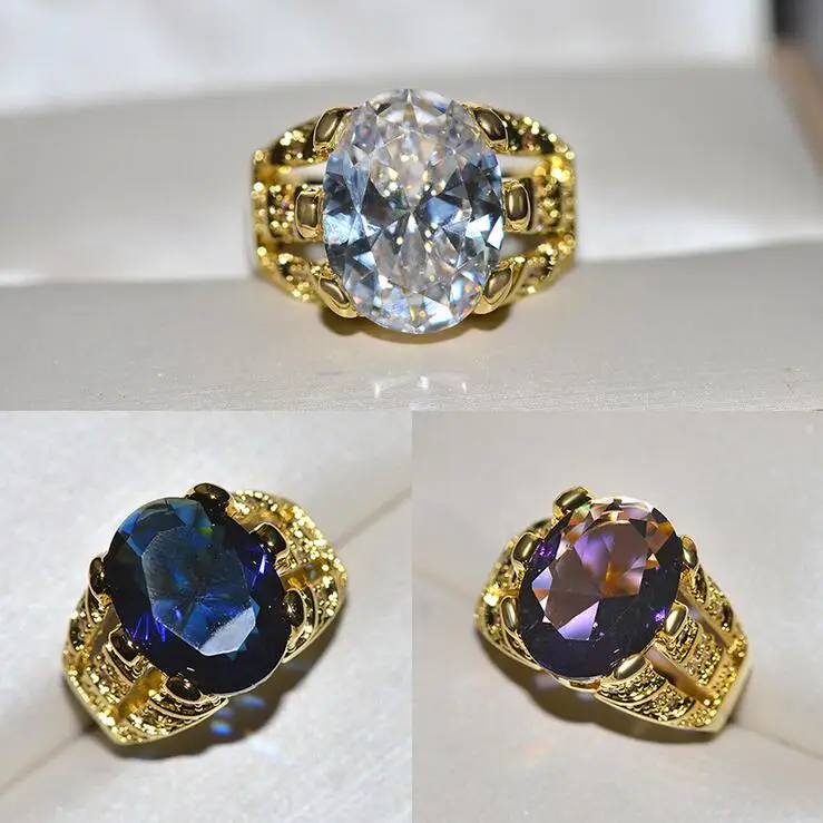 Пасьянс мужское кольцо 925 пробы серебро 8ct AAA CZ Роскошные ювелирные изделия для помолвки Свадебные кольца для мужчин вечерние кольца на палец