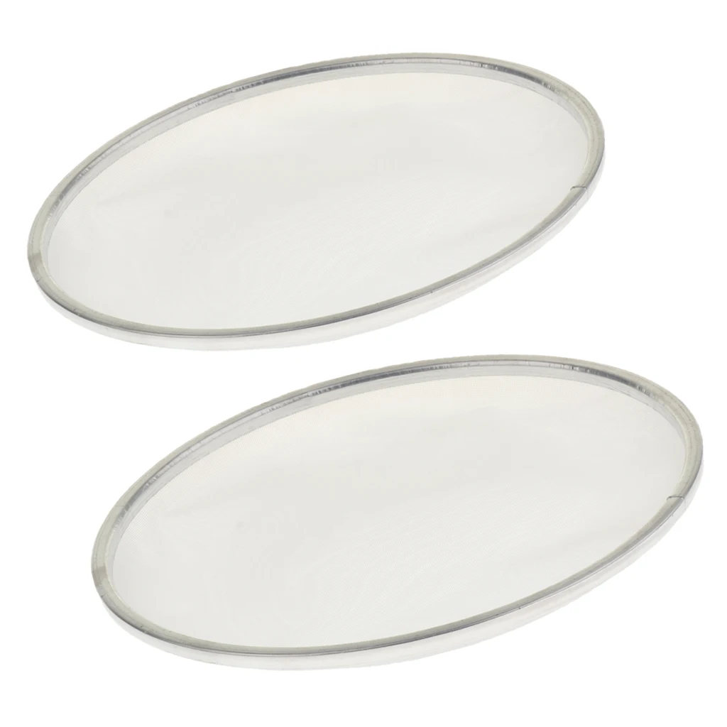 2 Pieces 8inch+10inch Mesh Drum Head Mute Silent Pads Percussion Parts (White)