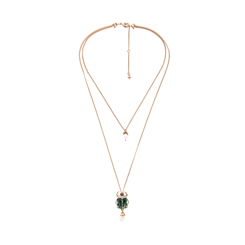 necklace-x9122142 Kissme, женское ожерелье, новая мода, натуральный камень, Пресноводный Жемчуг, подвеска, ожерелье, модные ювелирные изделия, аксессуары - Окраска металла: necklace-x9122142