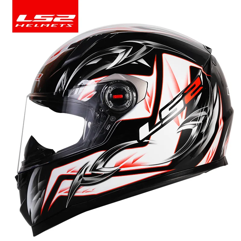 LS2 FF358 полный уход за кожей лица moto rcycle шлем ls2 moto cross racing мужские и женские casco moto шлем LS2 ECE утвержден без насоса - Цвет: red river