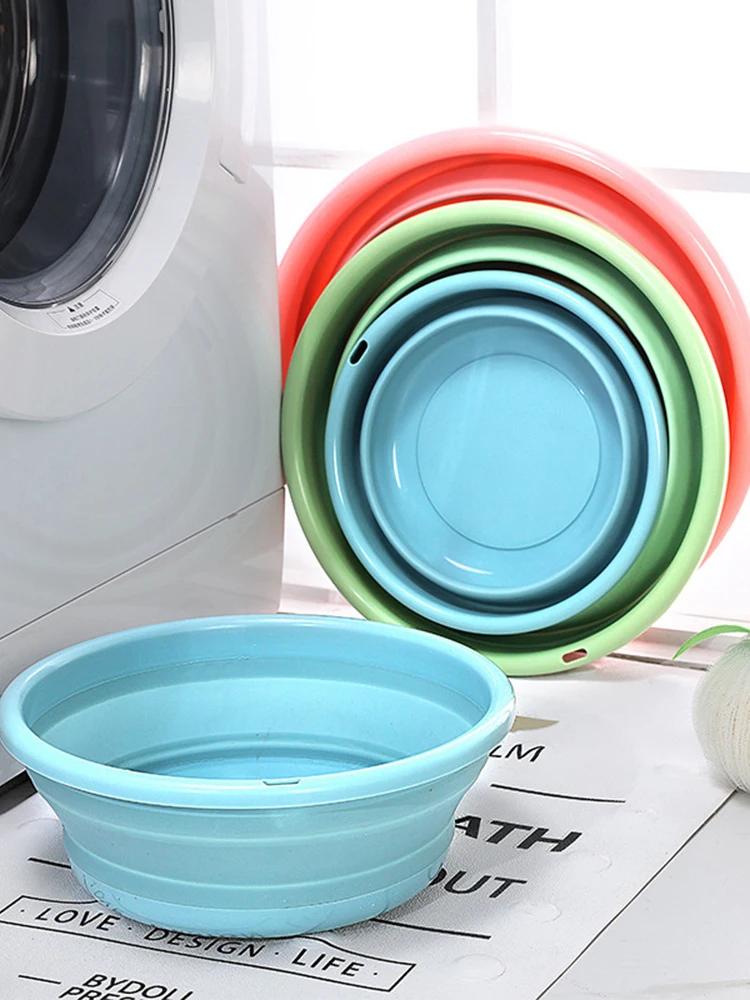 Portable Bowl Folding Bucket Folding Outdoor Tourism Promotion Camping Car Wash Bucket Folding Outdoor Camping Fishing Bucket