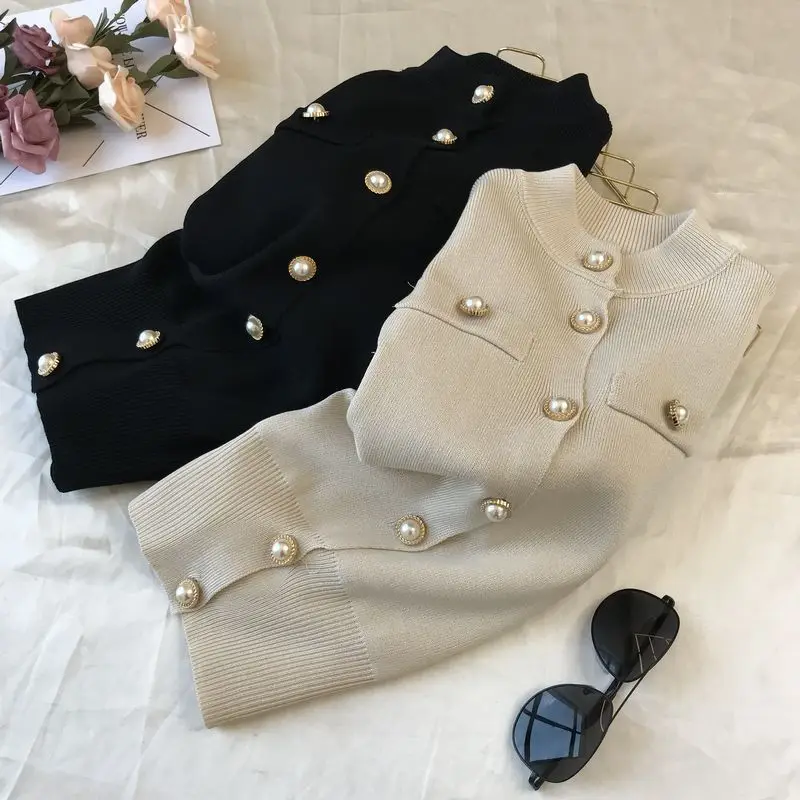 S-XL осенний однобортный Кардиган на пуговицах, свитер для женщин
