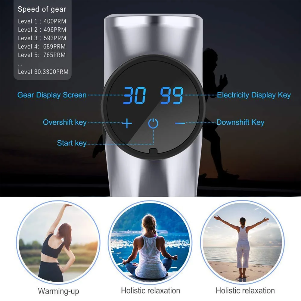 Alívio da Dor Massagem Muscular Arma Massageador Corporal Terapia Exercício Corpo Relaxar Massagea Impacto 10 Computers & Electronics