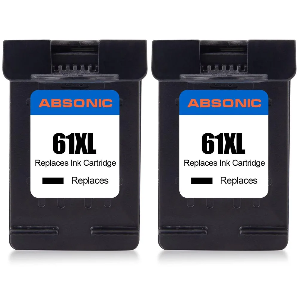2PCS-61XL Black 2 шт. 61XL картриджи заменяет для hp 61XL переработанного чернильного картриджа для hp 61 с чернилами hp Deskjet 1000 1050 1055 2000 2050 2512 3000 5530 4500 5539 1512 - Цвет: 2PCS-61XL Black