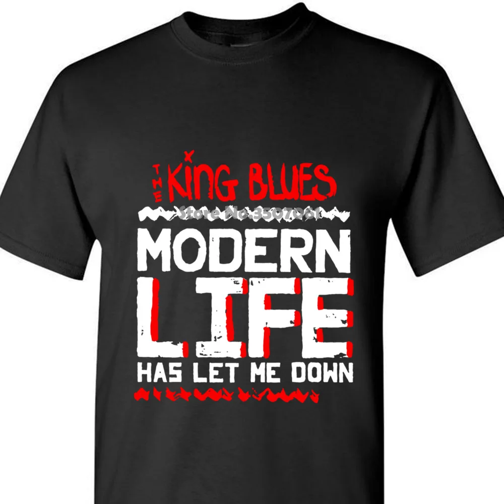 Короля синий Размеры s и m odern жизнь Let Me Down Панк футболка с рок-группой s m L XL 2XL футболка Для мужчин высокое качество футболки