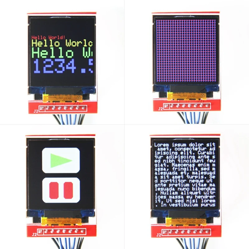 AABB-1.44 дюймовый TFT ЖК-модуль 128x128 SPI Серийный 4 IO ЖК-дисплей Драйвер IC ST7735S