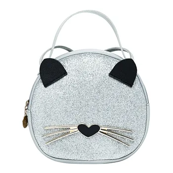

2020 summer single shoulder messenger color matching leopard cat lady portable rope cute small round bag