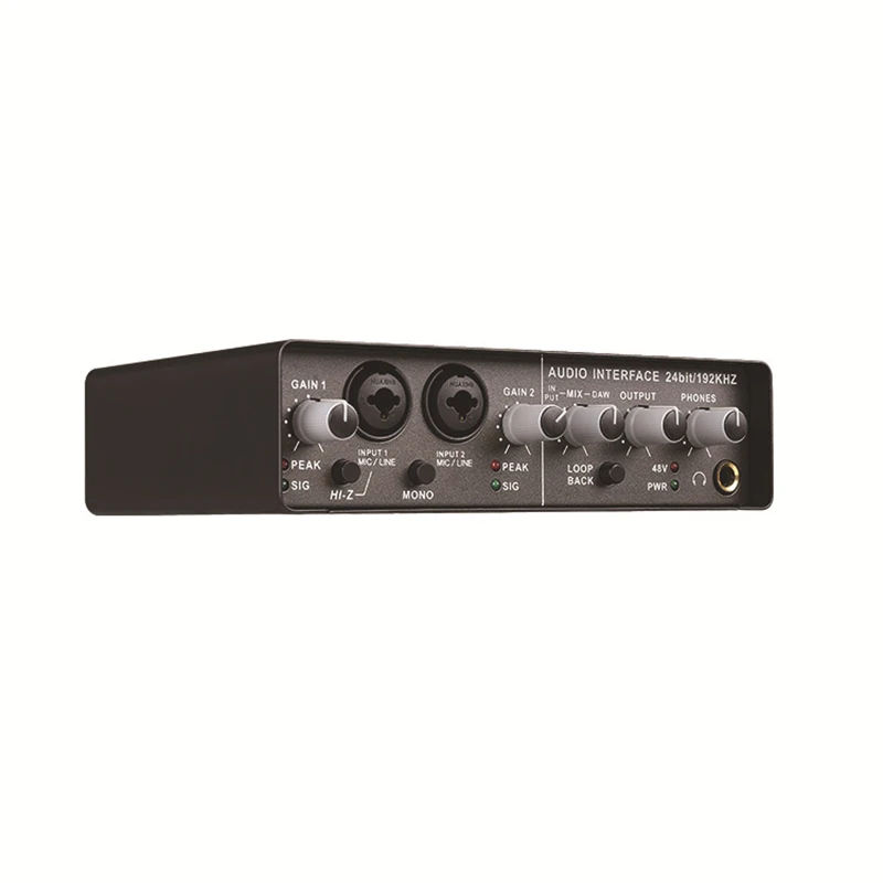 New Q24 Audio Interface Sound Card With Monitoring,electric Guitar Live Recording Professional