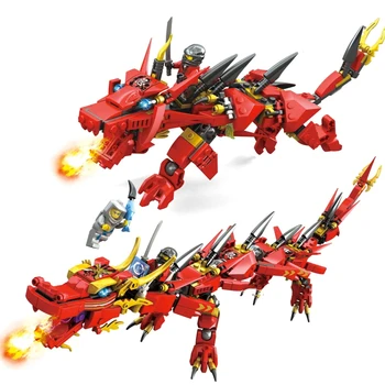 

lepining Ninjagoes Kai's Flying Red Ninja Dragon Mech SetSet Figures Educational Building Blocks Toys for Children Gifts