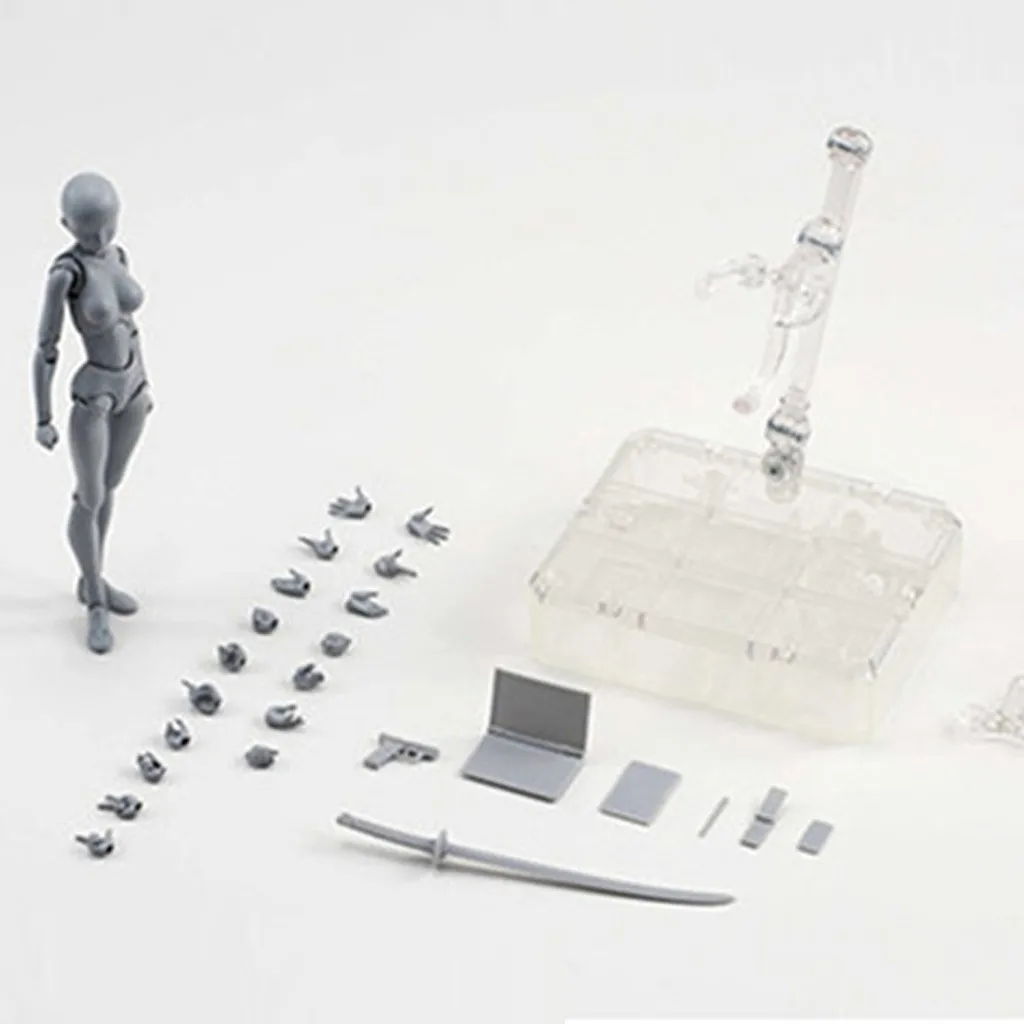 ПВХ Фигурки тела модель манекен bjd арт схематичный эскиз фигурка 3D13cm фигурка игрушки художника подвижная Мужская Женская фигурка с шарнирными соединениями