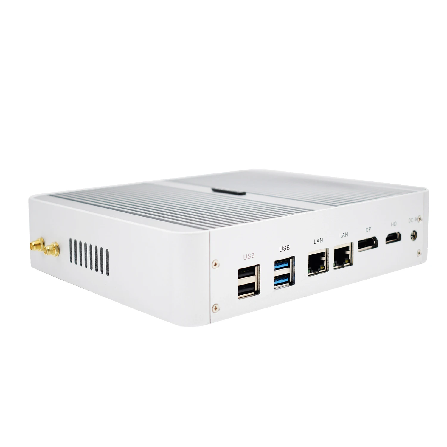 Barebone Настольный компьютер Intel Core i5 7260u ubuntu мини ПК 2* lan dual HD Iris Plus graphics 640 M.2 2DDR4 32 Гб SD карта порт