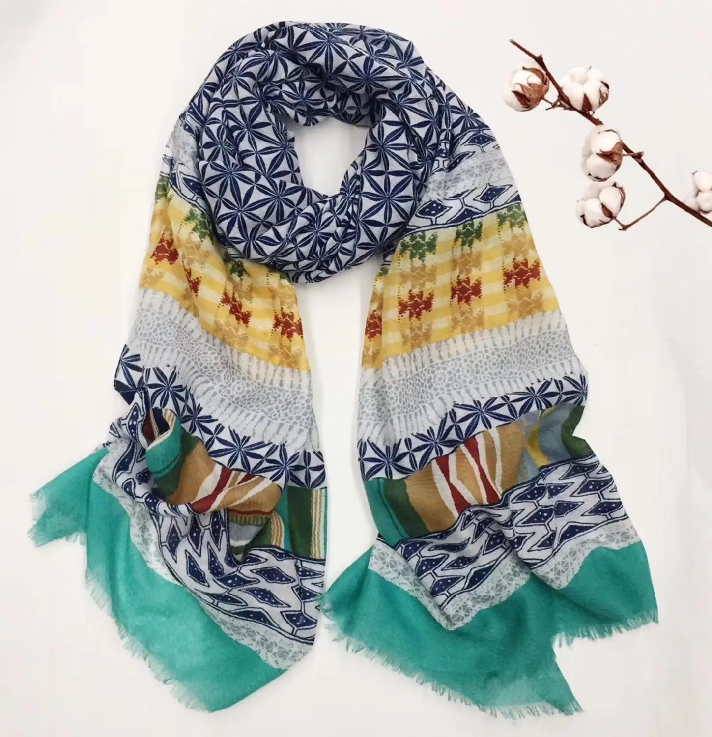 

2016 Новый хлопковый богемный шарф с геометрическим принтом бахромой шали Длинные мягкие шарфы с цветочным принтом хиджаб глушитель 6 цветов Бесплатная доставка