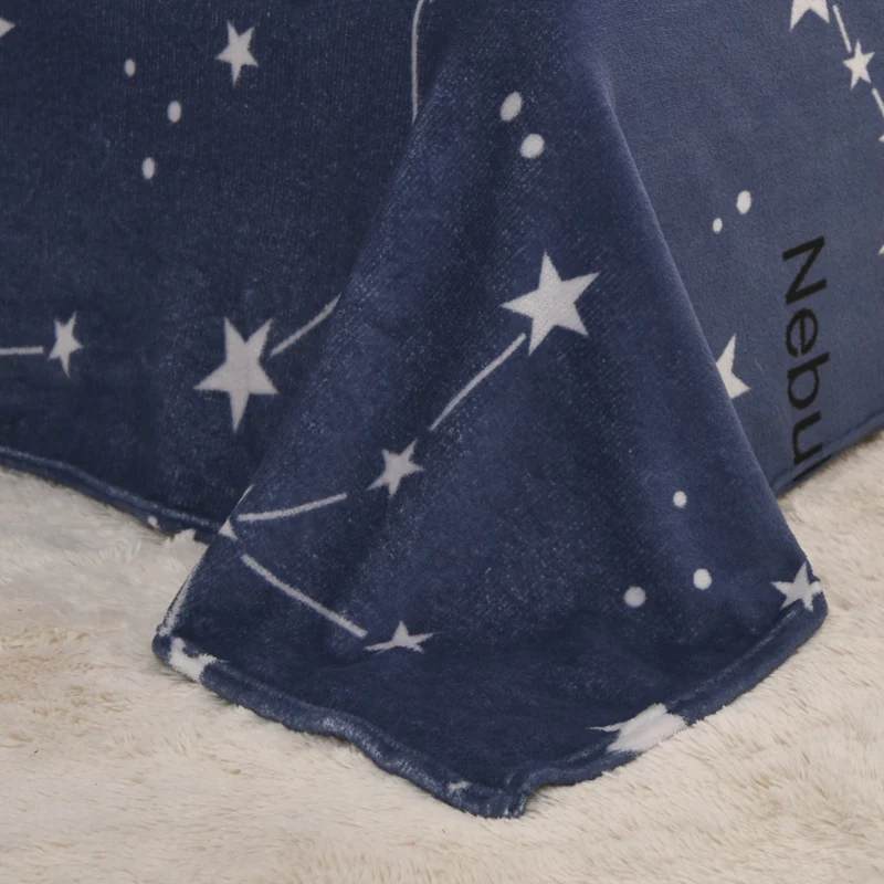 LREA blue stars одеяло из кораллового флиса плед для постельных принадлежностей или дивана путешествия be usd бросок осень и лето
