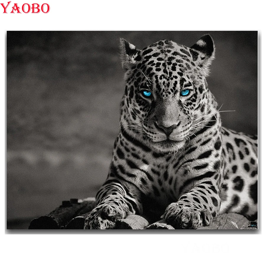 DIY Diamond Painting Black white animal leopard Picture Of Rhinestones Embroidery Sale 5D Full Square Drill Home Decor | Дом и сад