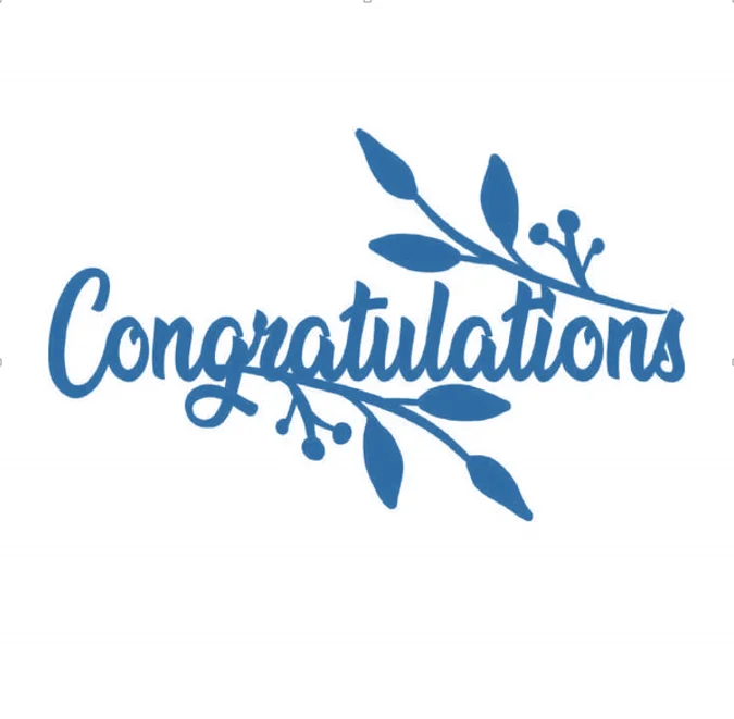 

Naifumodo Congratulation Dies with Leaf Branch Metal Cutting Dies for Scrapbooking Card Album Embossing Diecut Template New 2019