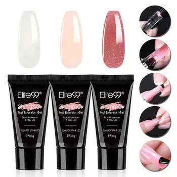 

Elite99 Nail Extension Nail Kit 30g Shimmer Glitter Nails Set Nail Form Brush Pen Nail Manicure Tools Sets UV LED Builder Gel