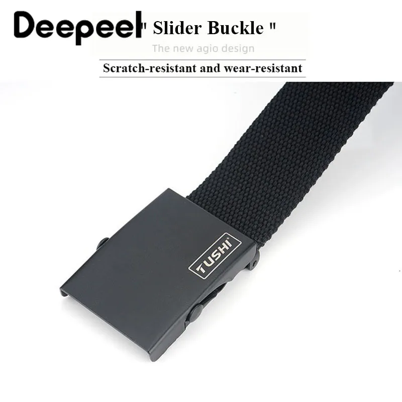 Deepeel/1 шт., 3,8*120 см, модный ремень из парусины с прочной железной пряжкой и кожаным ремешком, пояс унисекс для брюк, повседневный ремень для молодых студентов YB393