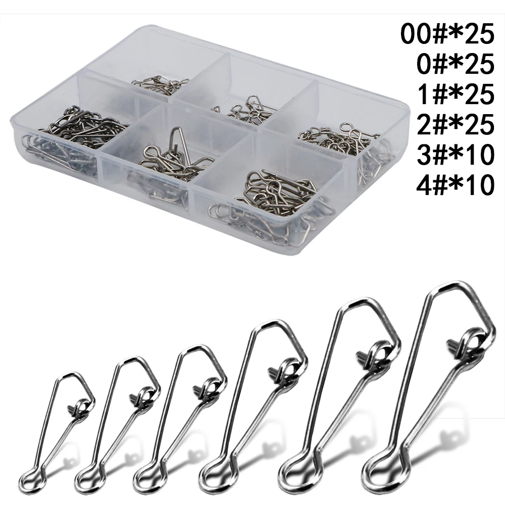 

Bearing Fishing Swivels Rolling Rings Interlock Hook Lure Fishhook Snap Clips Hook Connector Fast Tool Tackle Size Hook