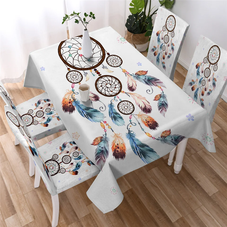  BeddingOutlet Dreamcatcher Waterproof Tablecloth Functional Floral Table Cloth for Picnic Party Man