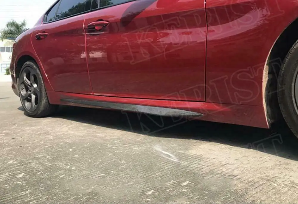 Углеродного волокна боковые юбки бампер фартуки наклейка для Alfa Romeo Giulia